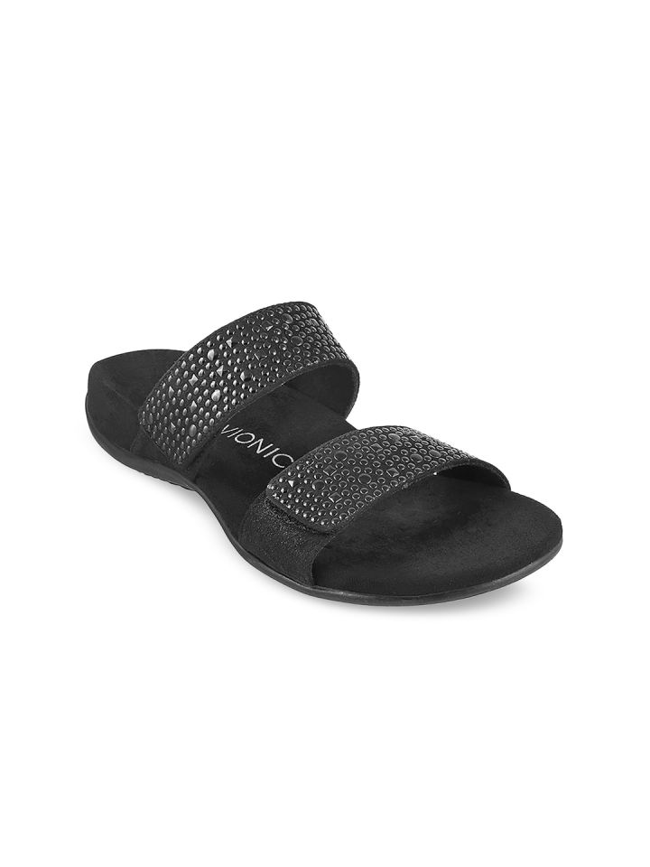 Buy VIONIC Women Black Solid Sandals 