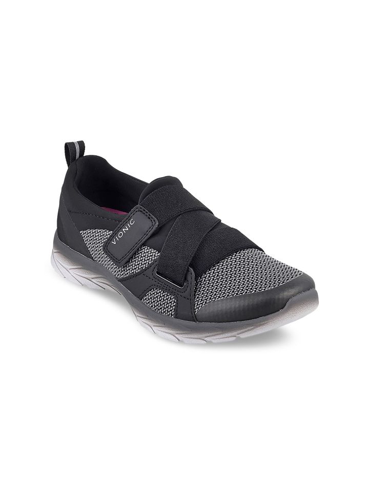 vionic slip on sneakers black