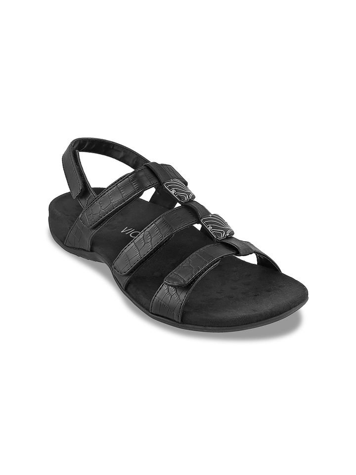 VIONIC Women Black Solid Sandals