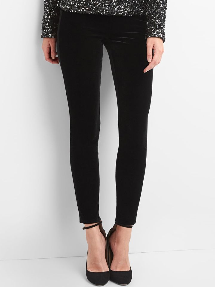 gap velvet leggings