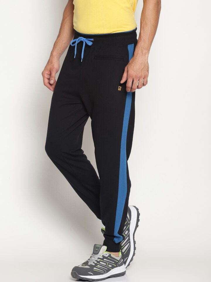 Buy Balista Men Black Slim Fit Solid Joggers - Track Pants for Men 