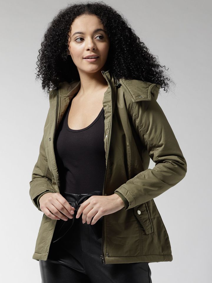 Olive green womens winter coat hot sale