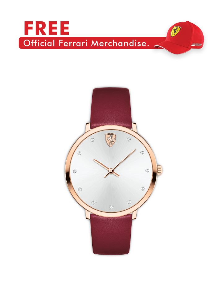 Buy SCUDERIA FERRARI Women Multicoloured Leather Analogue