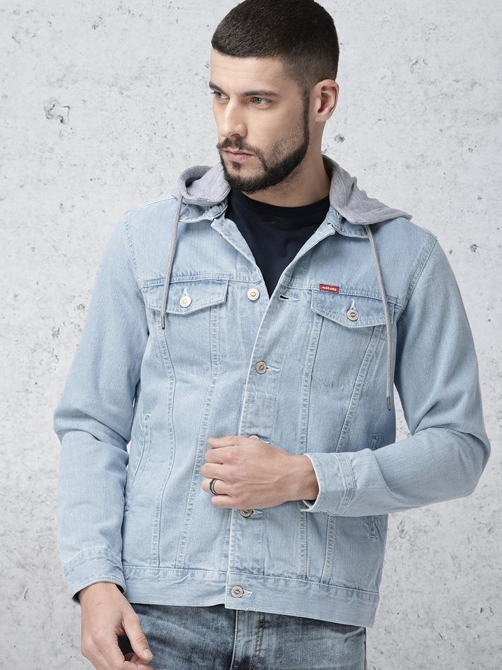 Buy Ecko Unltd Men Blue Solid Hooded 