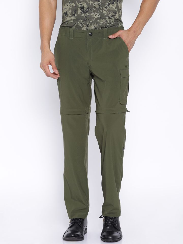 Buy Wildcraft Olive Green Convertible Cargo Track Pants  Track Pants for  Men 1779598  Myntra
