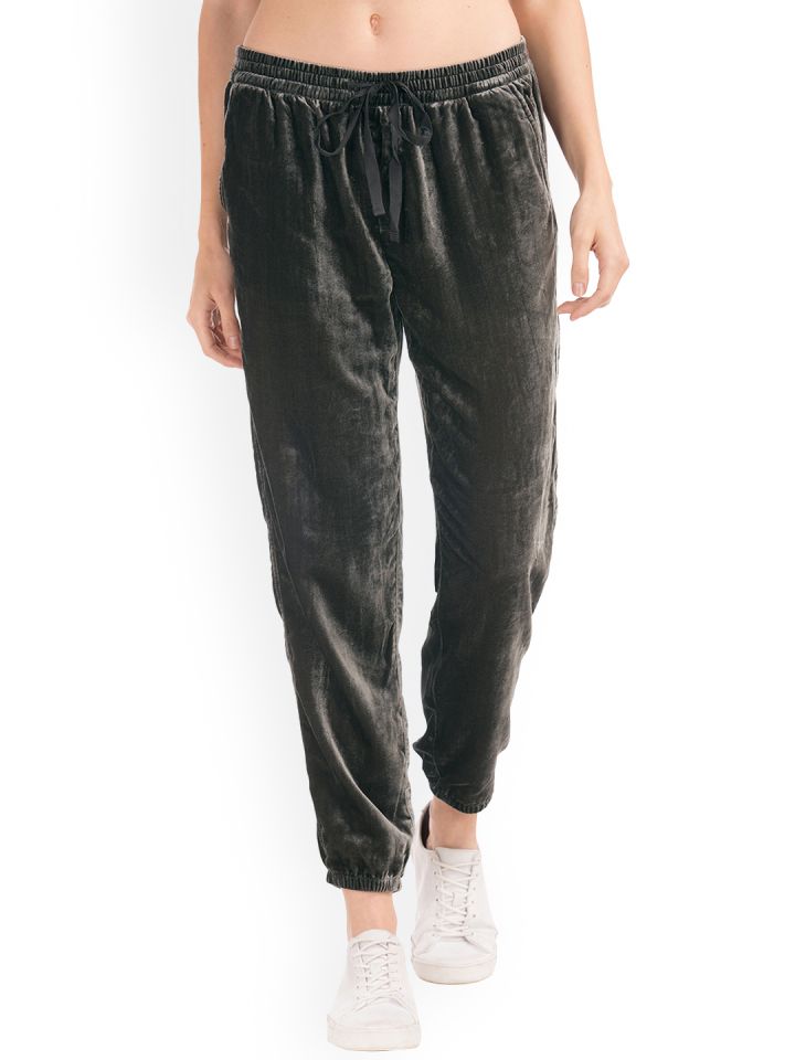 velvet joggers womens