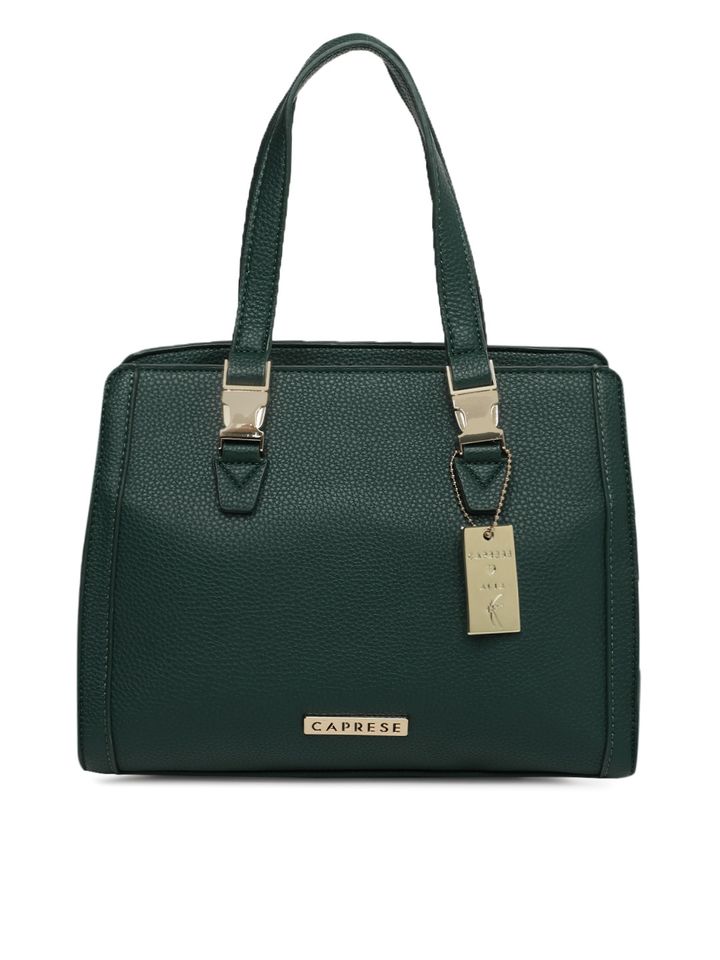 Caprese green solid handheld bag Clearance