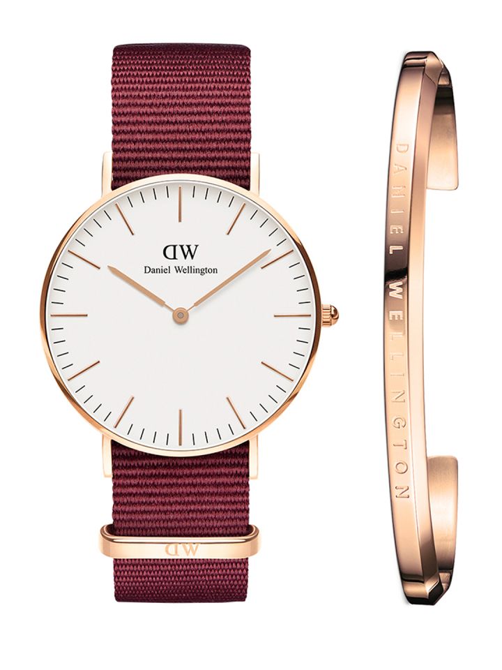 Buy Daniel Wellington Women White Watch With Classic Rose Gold