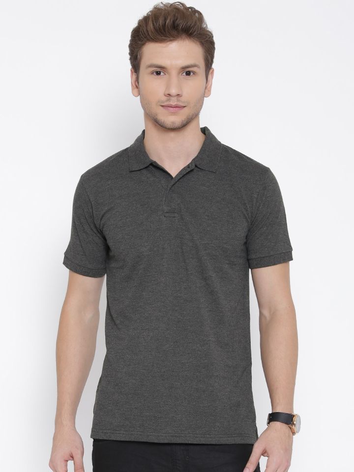 Charcoal grey online polo t shirt
