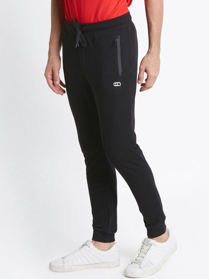 Buy Ajile By Pantaloons Men Black Solid Joggers Track Pants for