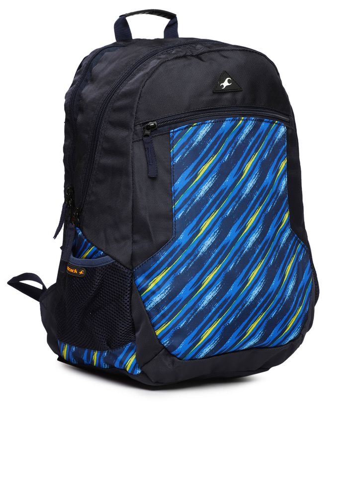fastrack unisex navy blue solid backpack