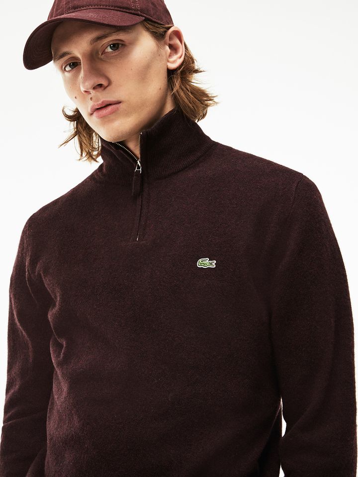 Buy Lacoste Men Brown Solid Pullover 