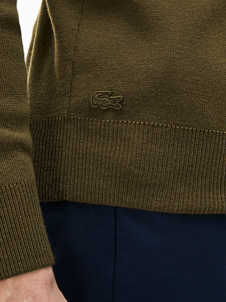 Buy Lacoste Men Olive Green Solid 
