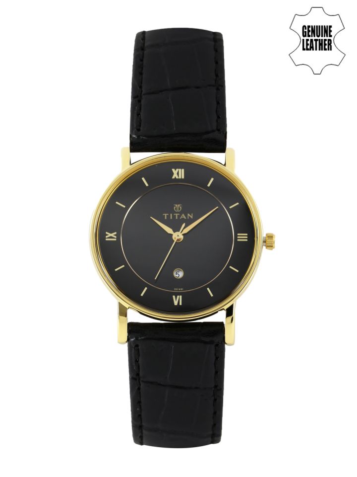 Titan Men Black Dial Watch 9162YL02