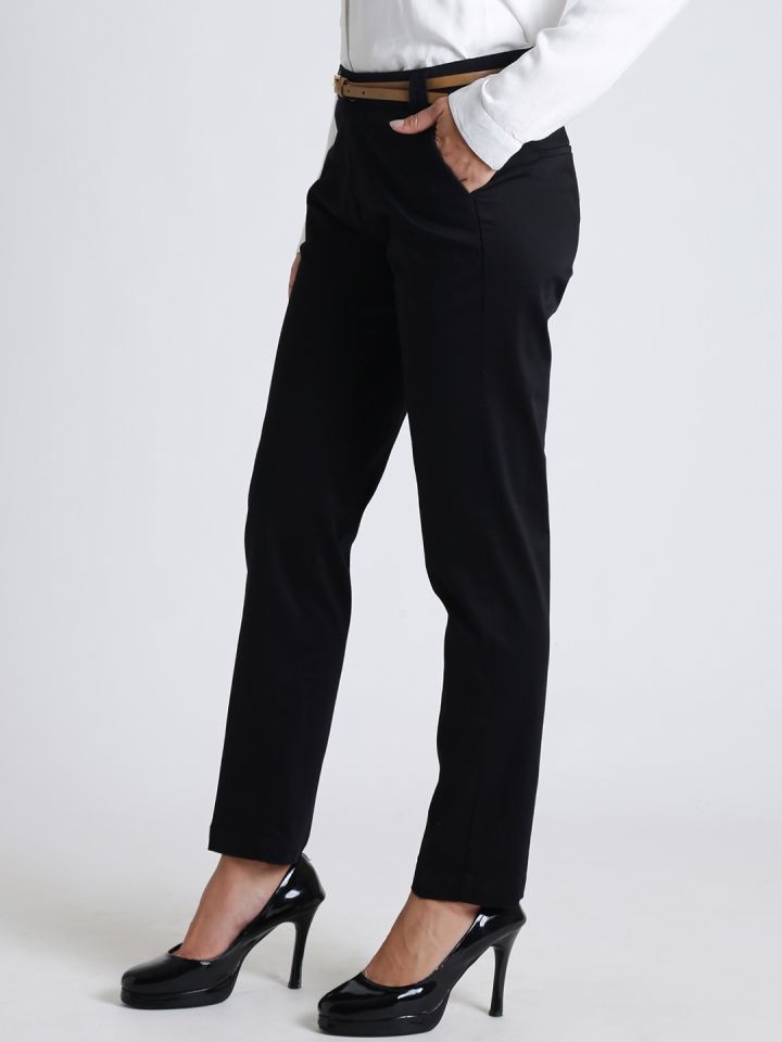 Black formal top pants womens