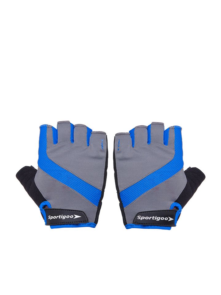 Buy Sportigoo Men Grey Blue Pro X Gym Fitness Gloves Gloves