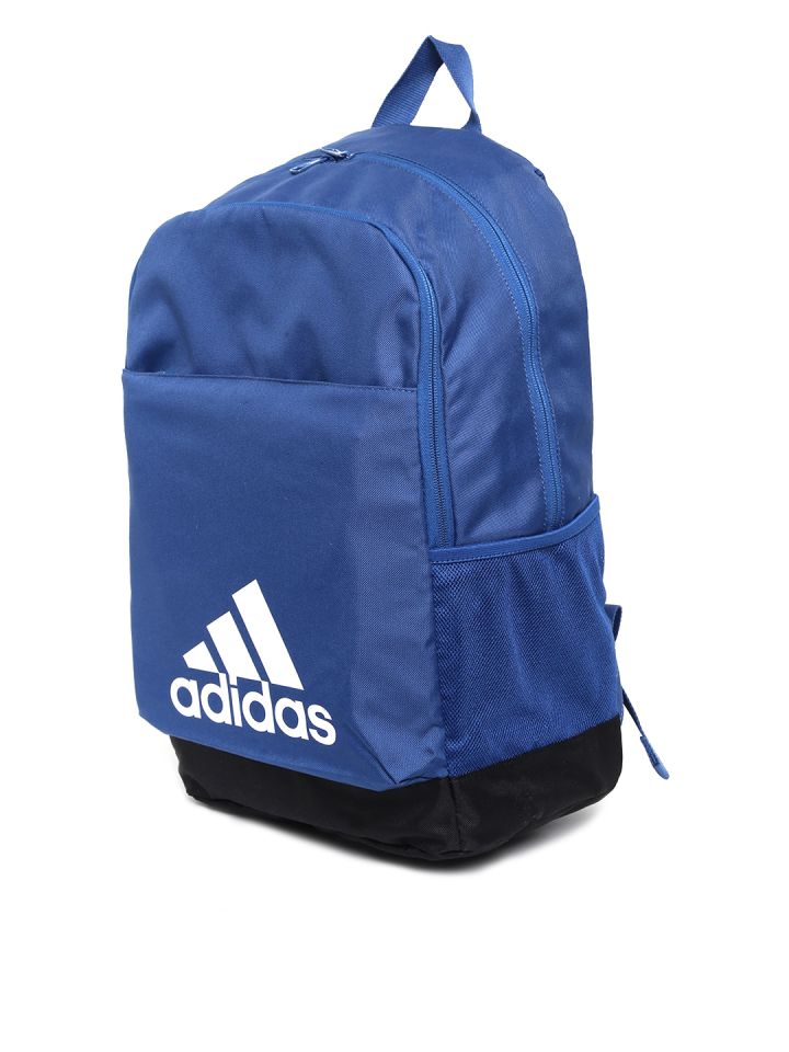 ADIDAS Unisex Blue Solid Classic Logo 2 Compartment Backpack