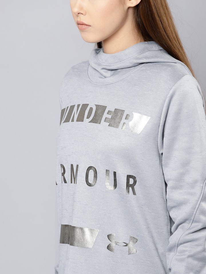 under armour hoodie silver women