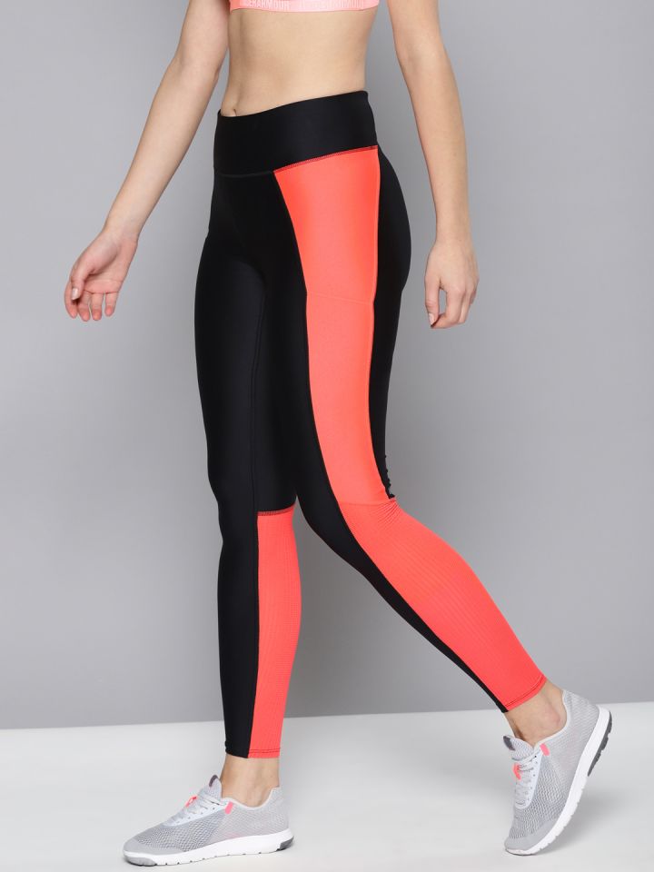 Under armour black sales and pink leggings