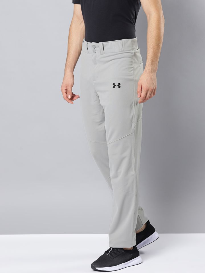 Buy UNDER ARMOUR Men Grey New Lead Off Baseball Track Pants