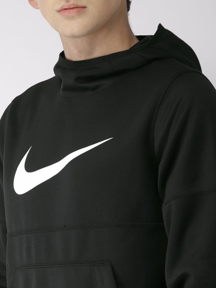 Nike Men Black Printed Standard Fit DRI-FIT SPOTLIGHT HOODIE PO Sweatshirt