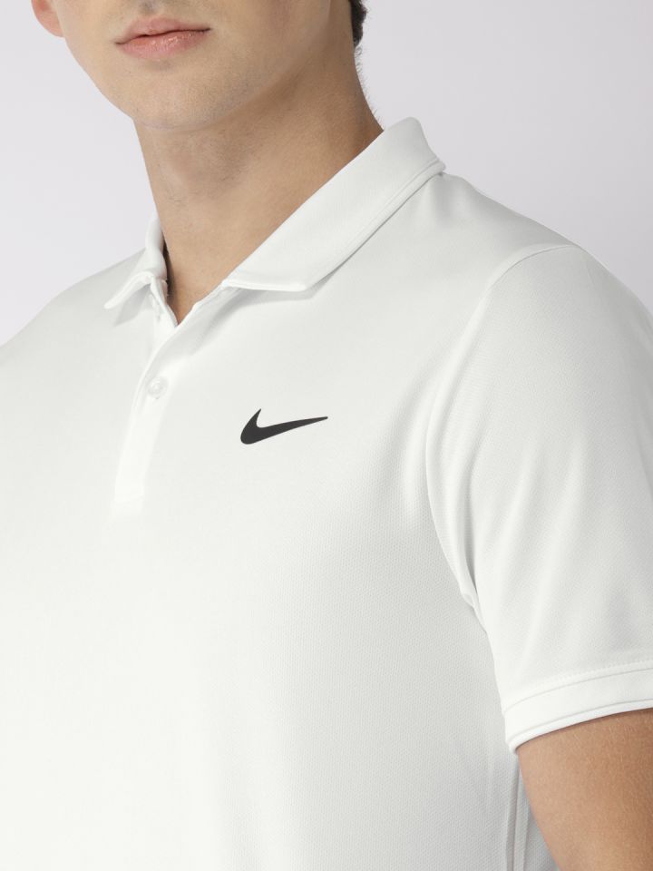 Nike Solid Ss Game Po Dri-Fit Polo Collar Cricket T-Shirt White (M) in  Udaipur-Rajasthan at best price by Ethlits - Justdial