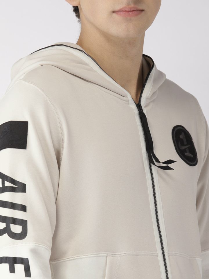 Campera nike air force 1 hoodie fz best sale white black- hombre