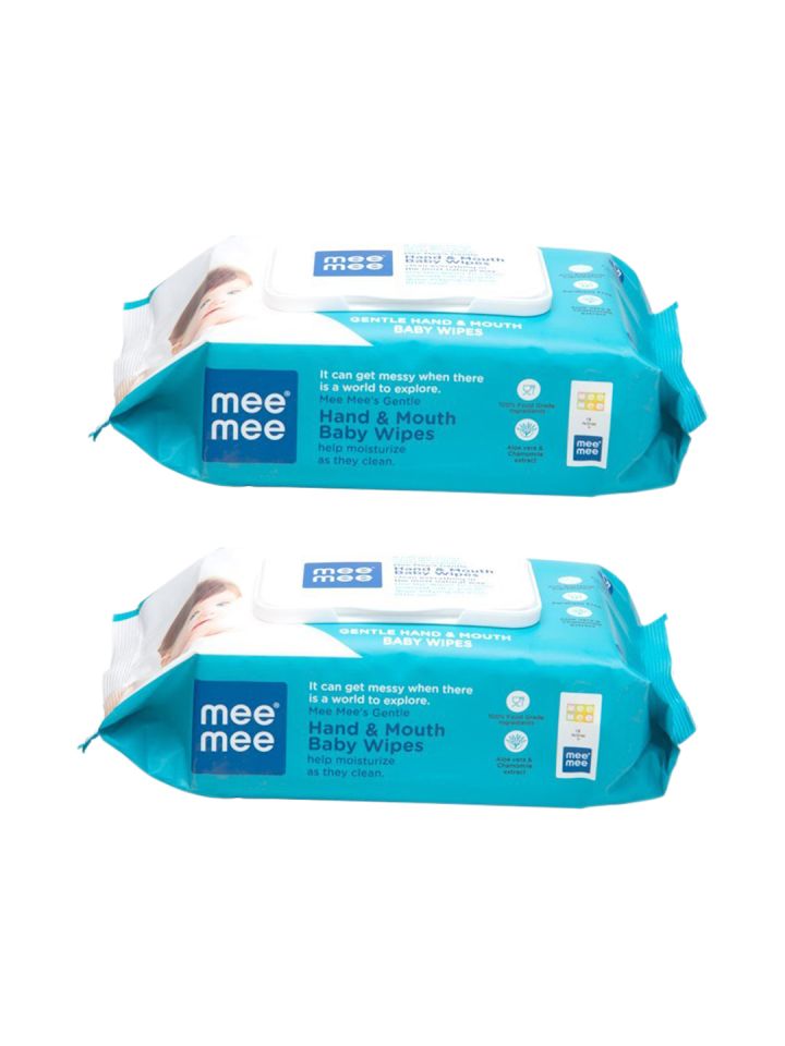 Mee Mee Pack of 2 Gentle Hand and Mouth Baby Wipes 72 pcs