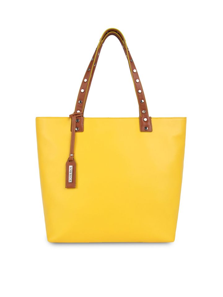 Buy Toteteca Yellow Solid Shoulder Bag Handbags for Women