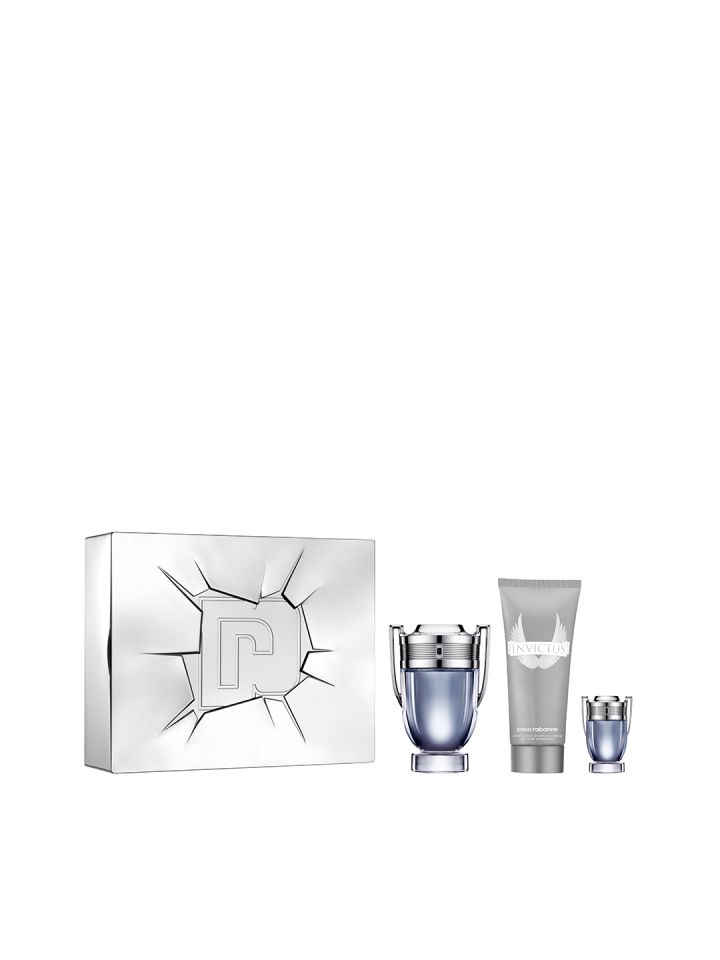 Paco Rabanne Men Invictus Eau de Toilette 100ml Shower Gel 100ml Miniature 15ml