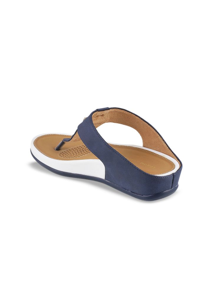 Buy LEMON PEPPER Women Blue Solid Sandals Heels for Women