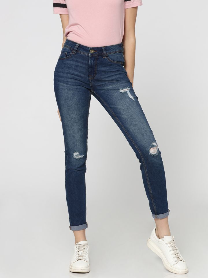 Buy Only Women Blue Skinny Fit Mid Rise Mildly Distressed Stretchable Jeans Jeans For Women Myntra Buy Only Women Blue Skinny Fit Mid Rise Mildly Distressed Stretchable Jeans Jeans For Women Myntra