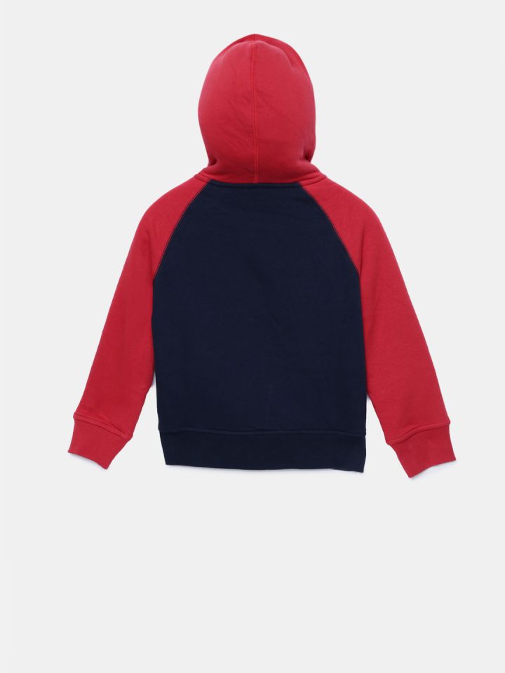 boys red hooded sweatshirt