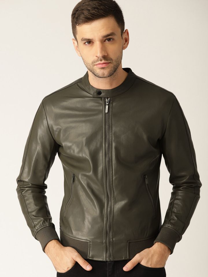 Benetton online leather jackets