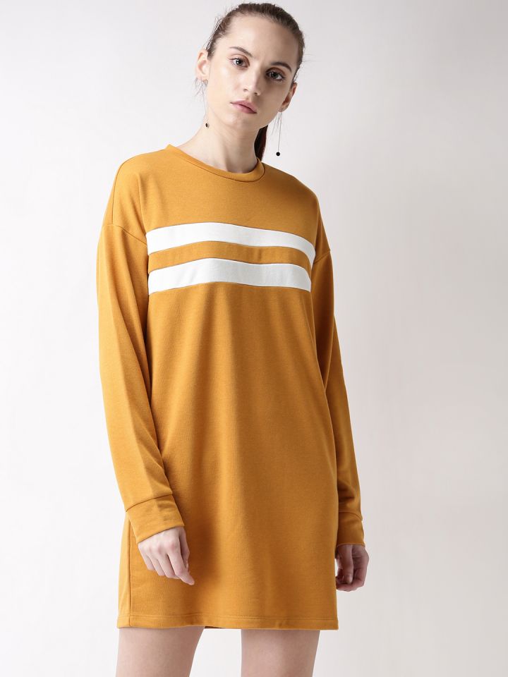 Mustard t shirt dress clearance