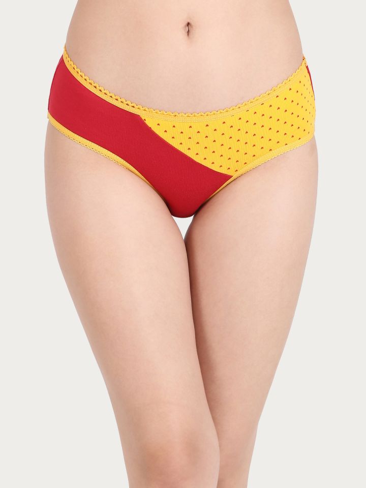 Clovia Cotton-Mix Mid Waist Printed Panty