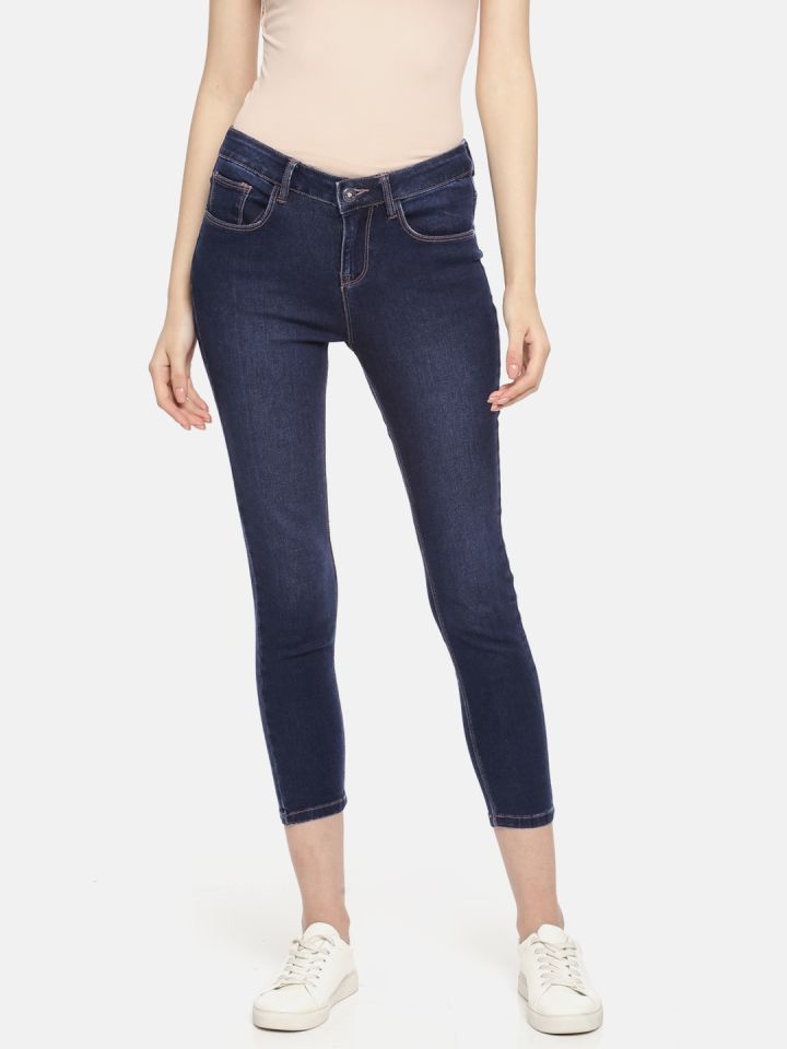 Jealous 21 Women Navy Blue Slim Fit Mid Rise Clean Look Stretchable Jeans