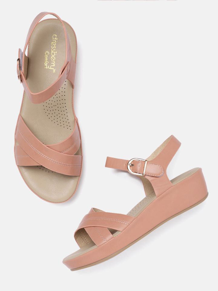 Buy DressBerry Comfort Women Pink Solid Open Toe Flats Flats for