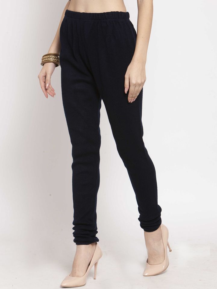 Buy Castle Navy Blue Solid Woollen 