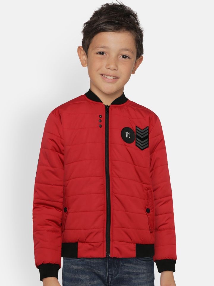 Buy Okane Boys Red Solid Puffer Jacket Jackets for Boys 7709546