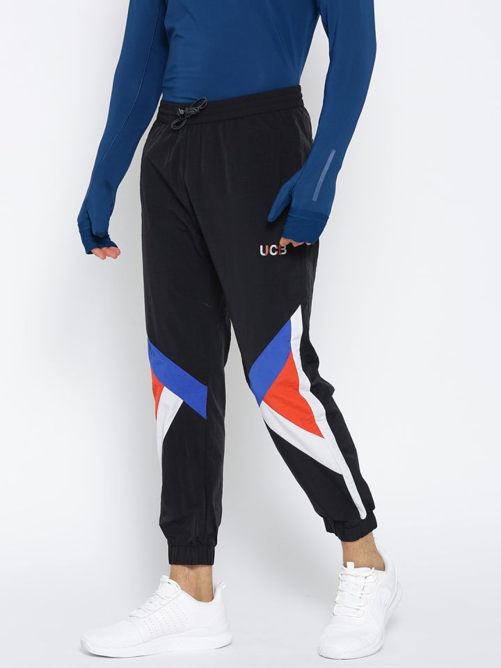Buy United Colors Of Benetton Men Black Colourblocked Joggers