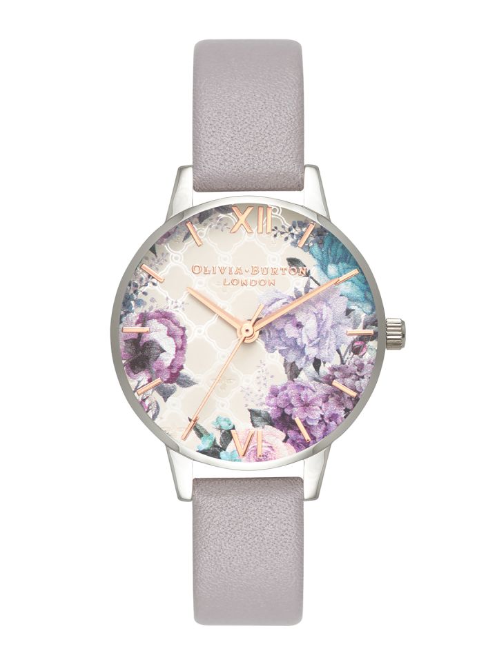 Buy OLIVIA BURTON LONDON Women Cream Coloured Purple Analogue