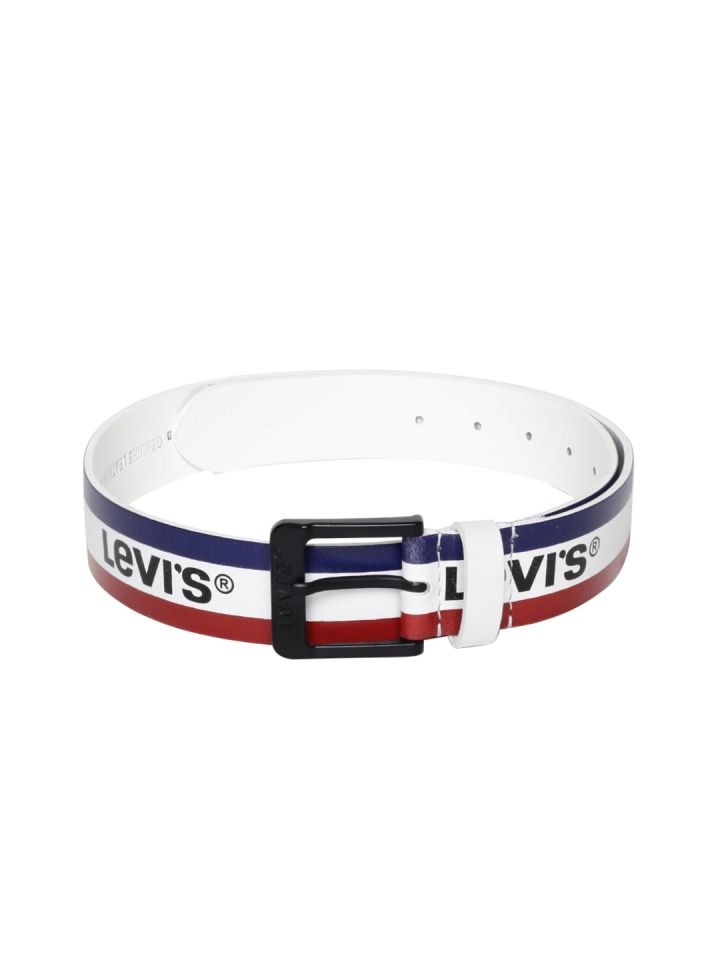 Buy Levis Men White Printed Belt - Belts for Men 7728473 | Myntra