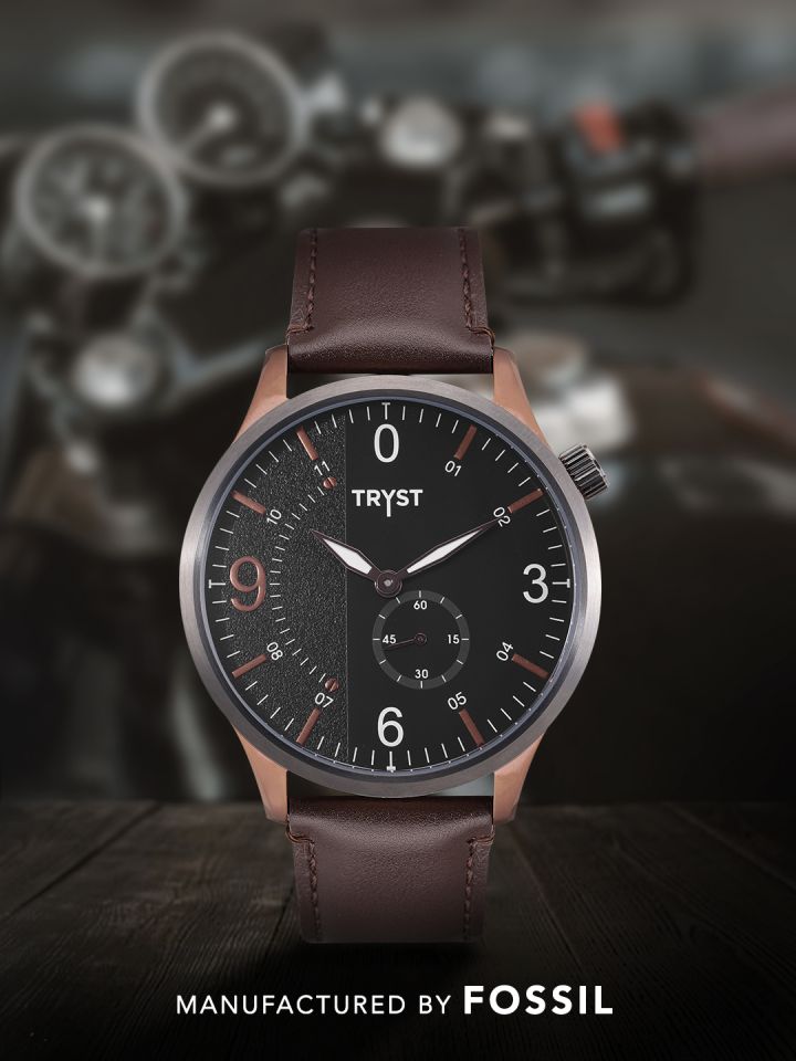 TRYST Manufactured Serviced by Fossil Men Black Watch