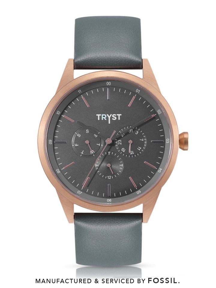 Buy TRYST Manufactured Serviced By Fossil Men Grey Watch
