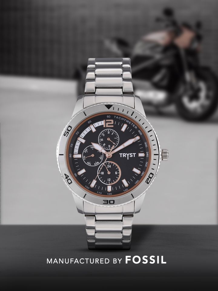 TRYST Manufactured Serviced by Fossil Men Black Watch