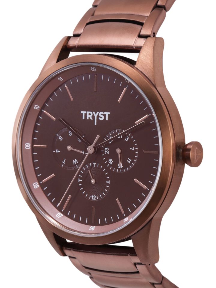 Buy TRYST Manufactured Serviced By Fossil Men Copper Watch