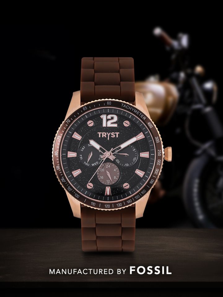 Buy TRYST Manufactured Serviced By Fossil Men Black Watch