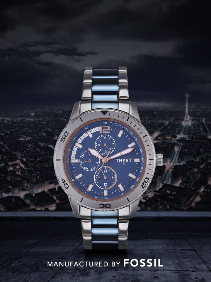 Buy TRYST Manufactured Serviced By Fossil Men Blue Watch