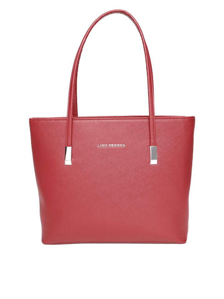 Buy Lino Perros Red Solid Laptop Bag Handbags for Women